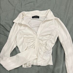 Urban outfitters White Ruched Top